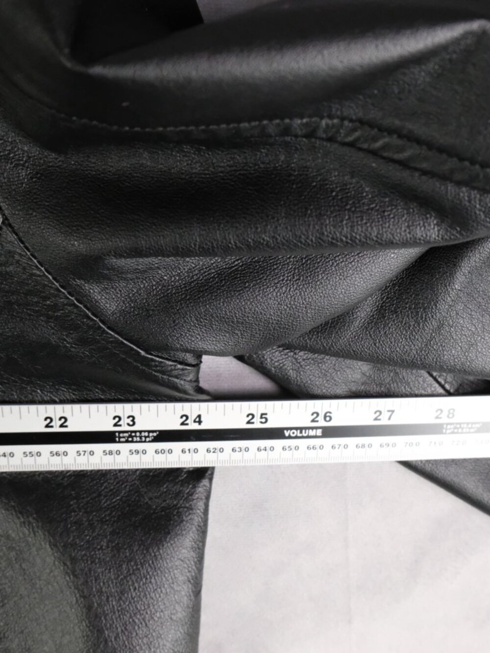 Vintage Leather Jacket Mens Large Black Button Up Lined Heavy Y2K - Picture 7 of 12